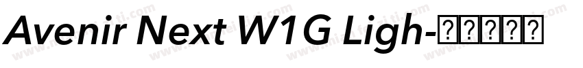 Avenir Next W1G Ligh字体转换
